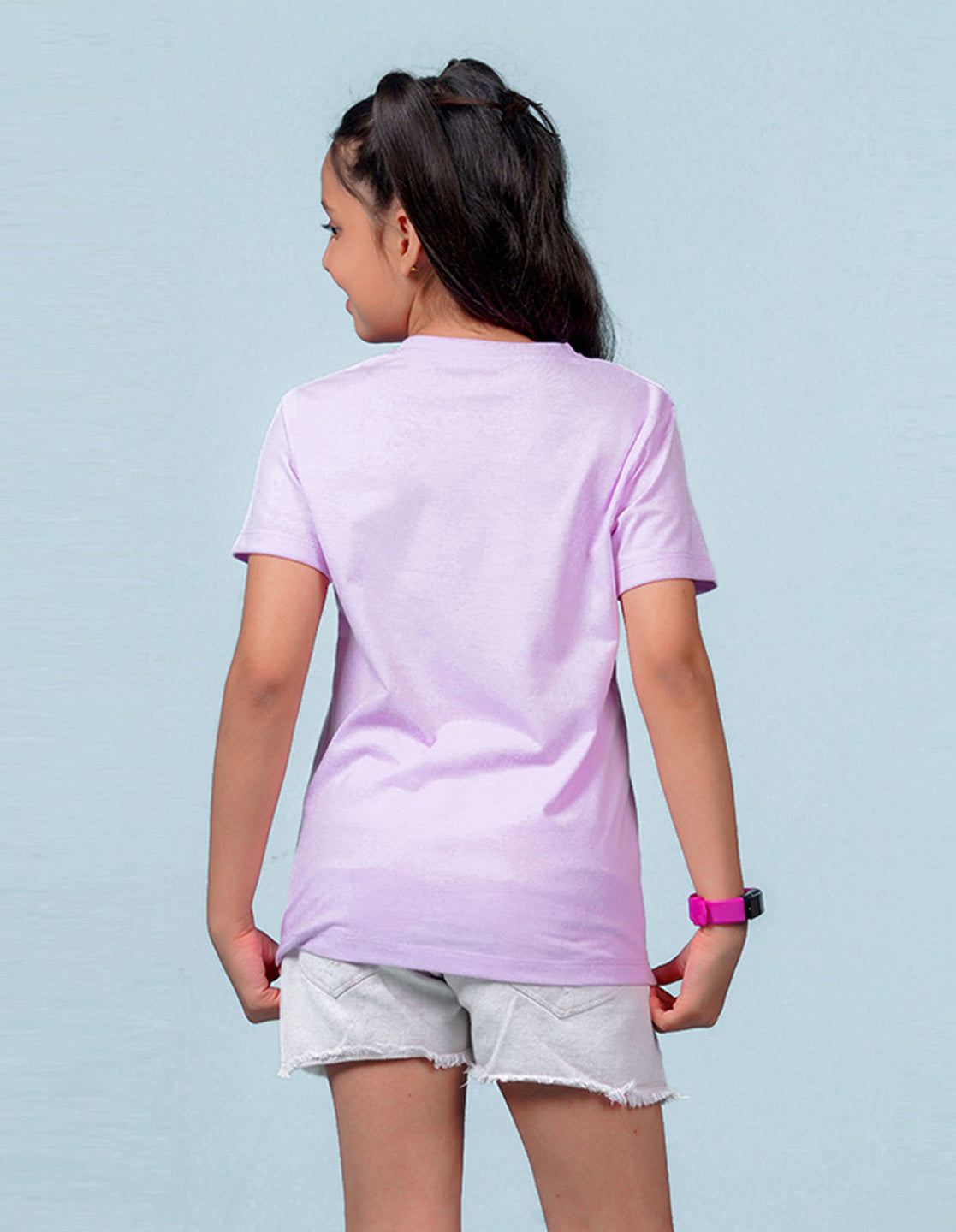 Nusyl Girls Solid Lilac t-shirts