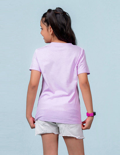 Nusyl Girls Solid Lilac t-shirts