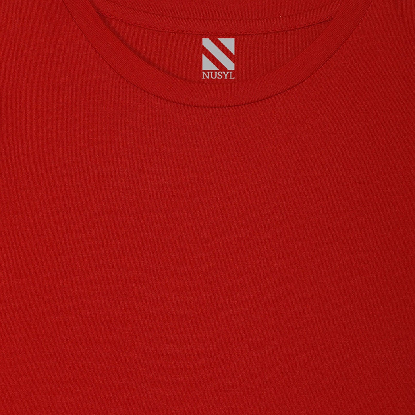 Girls Red Bio Washed Cotton Short Sleeve Solid T-shirt