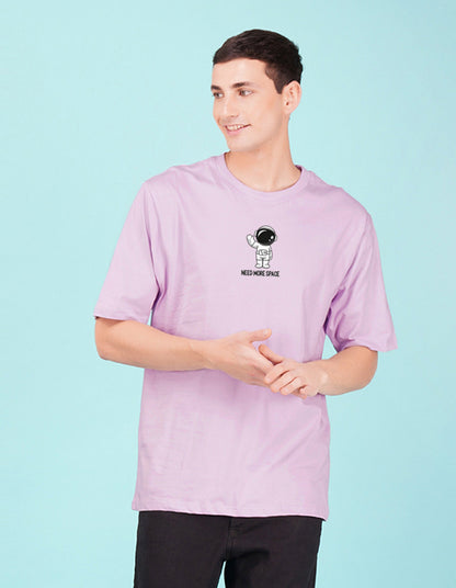 Nusyl Lilac Space front and back Printed oversized t-shirt