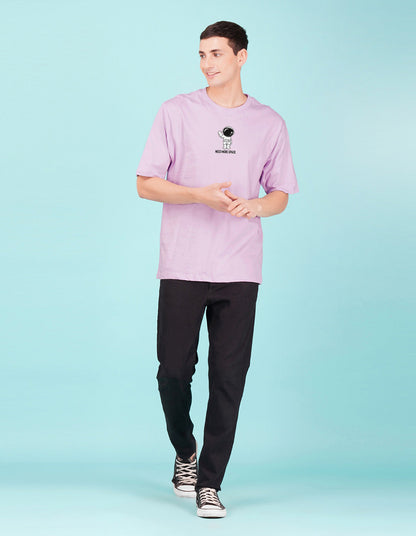 Nusyl Lilac Space front and back Printed oversized t-shirt