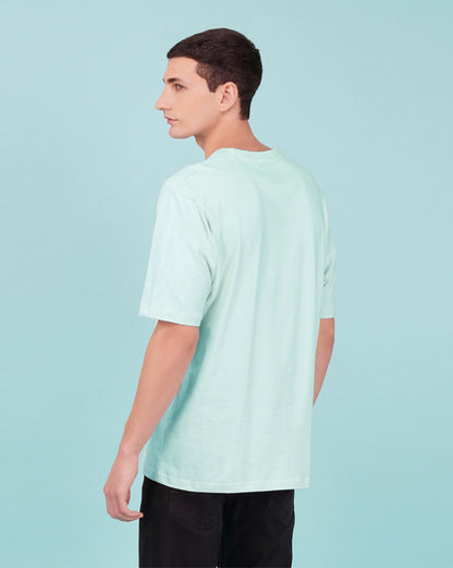 Nusyl Powder Blue Game over Printed oversized t-shirt