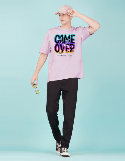 Nusyl Lilac Game over Printed oversized t-shirt
