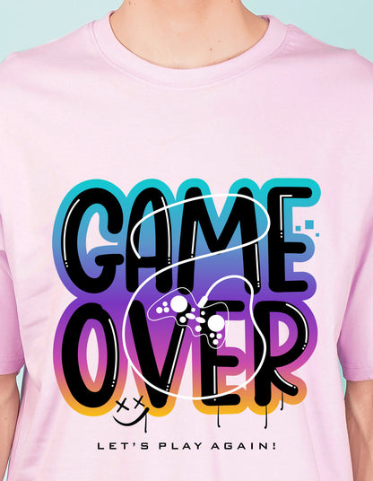 Nusyl Lilac Game over Printed oversized t-shirt