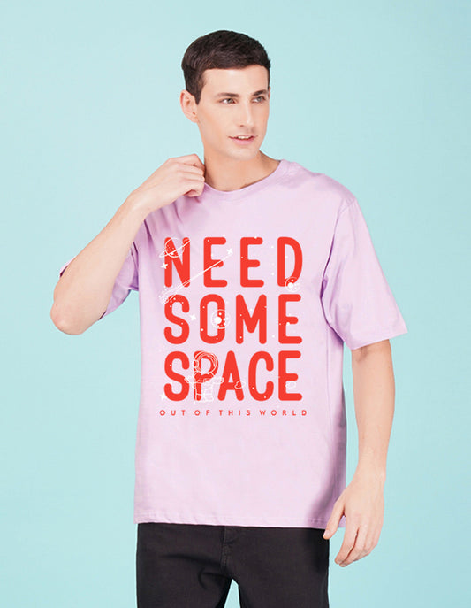 Nusyl Lilac Need some space Printed oversized t-shirt