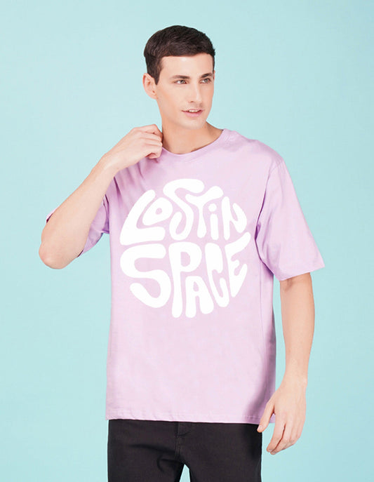 Nusyl Lilac Lost in space Printed oversized t-shirt