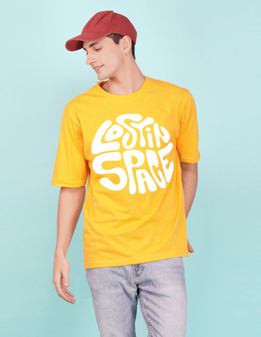 Nusyl Yellow Lost in space Printed oversized t-shirt