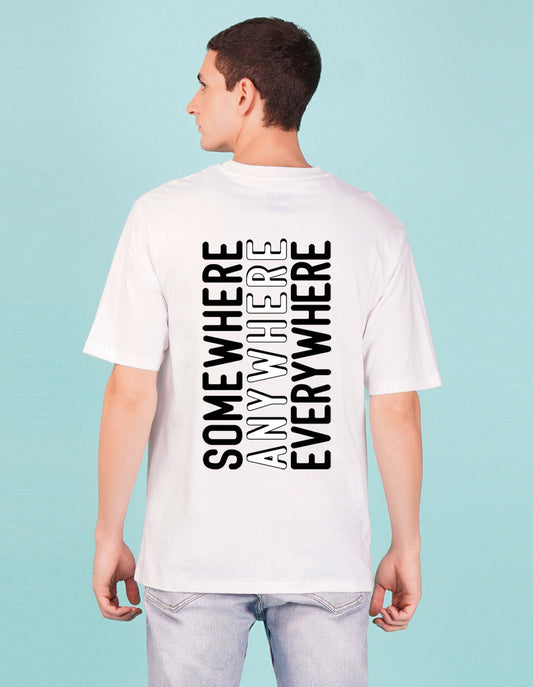 Nusyl White Text back Printed oversized t-shirt