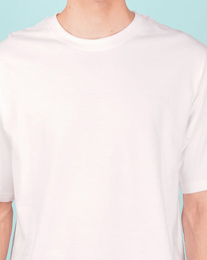 Nusyl White Text back Printed oversized t-shirt