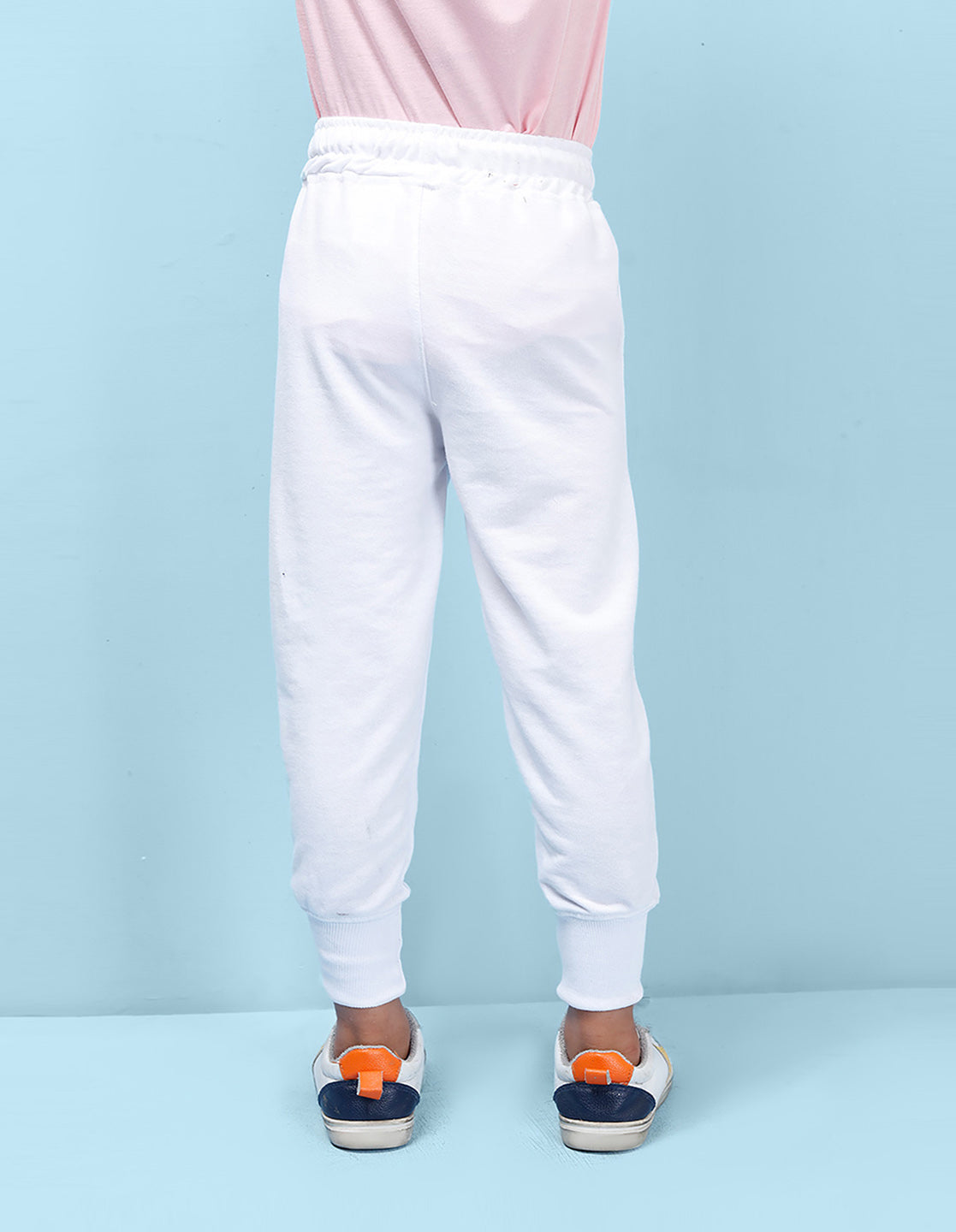 Nusyl white friends printed kids unisex track pants