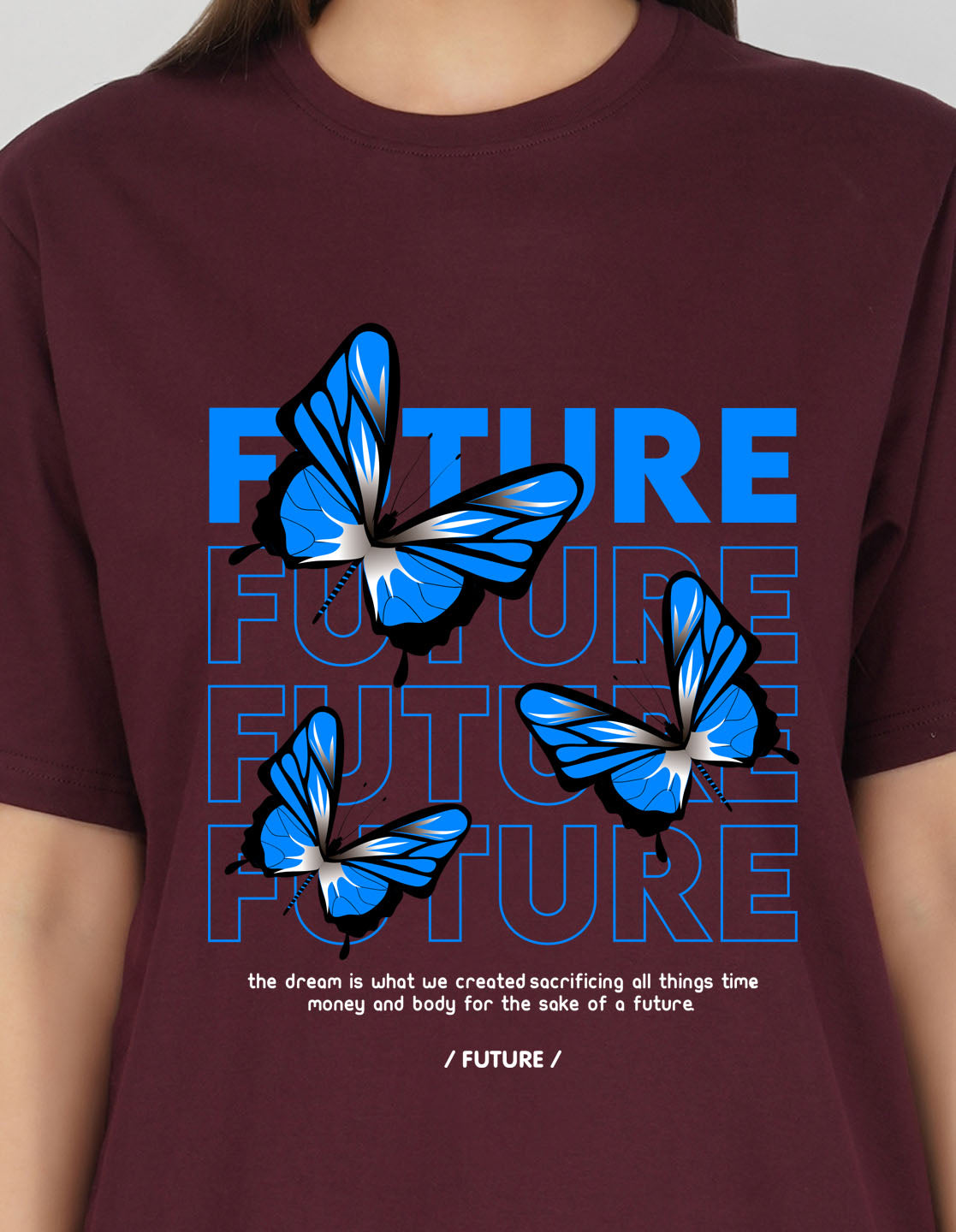 Nusyl Women Wine Future Print oversized t-shirt