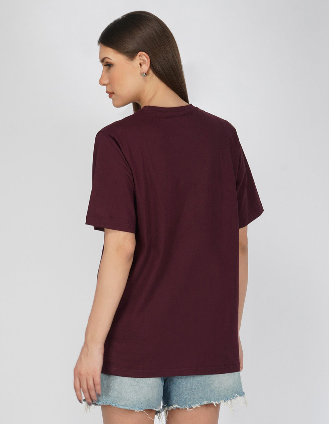 Nusyl Women Wine Logo Print oversized t-shirt