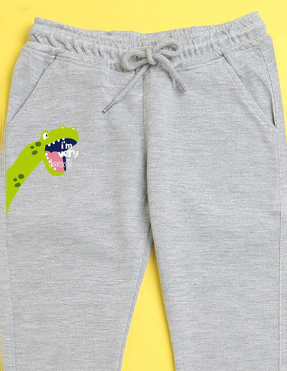 Nusyl Grey animal printed kids unisex treck pants