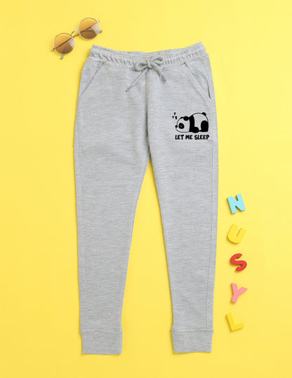 Nusyl Grey animal printed kids unisex treck pants