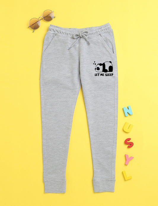Nusyl Grey animal printed kids unisex treck pants