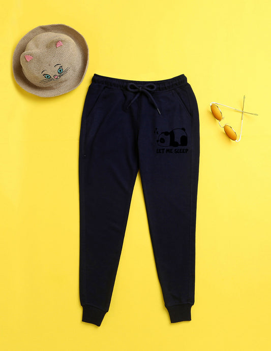 Nusyl Navy blue animal printed kids unisex treck pants