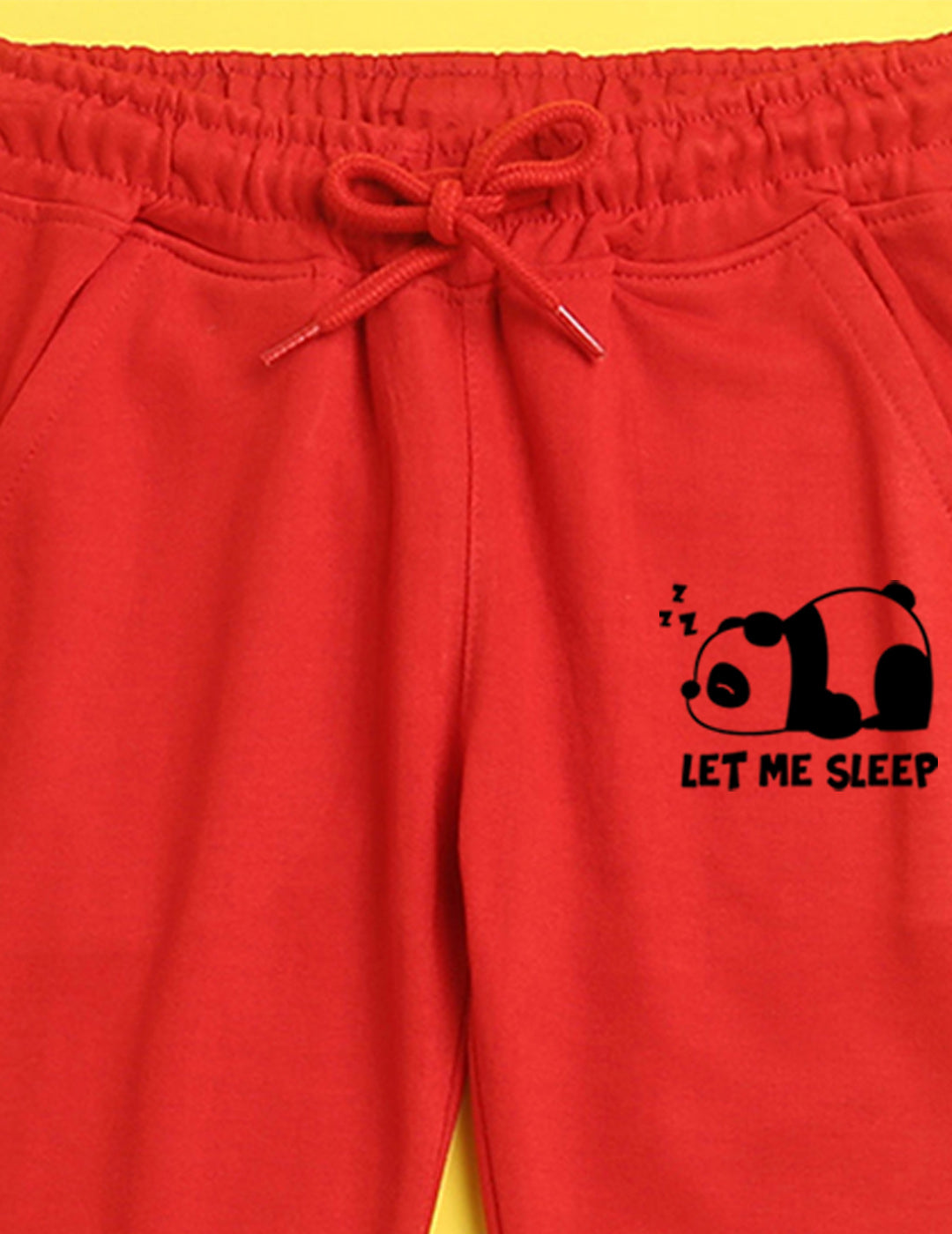 Nusyl Red animal printed kids unisex treck pants