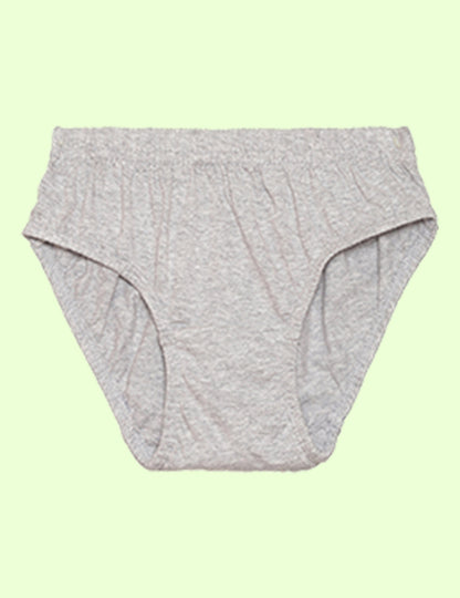 Nusyl Boys solid briefs combo-pack of 3 (White,Grey,Yellow)