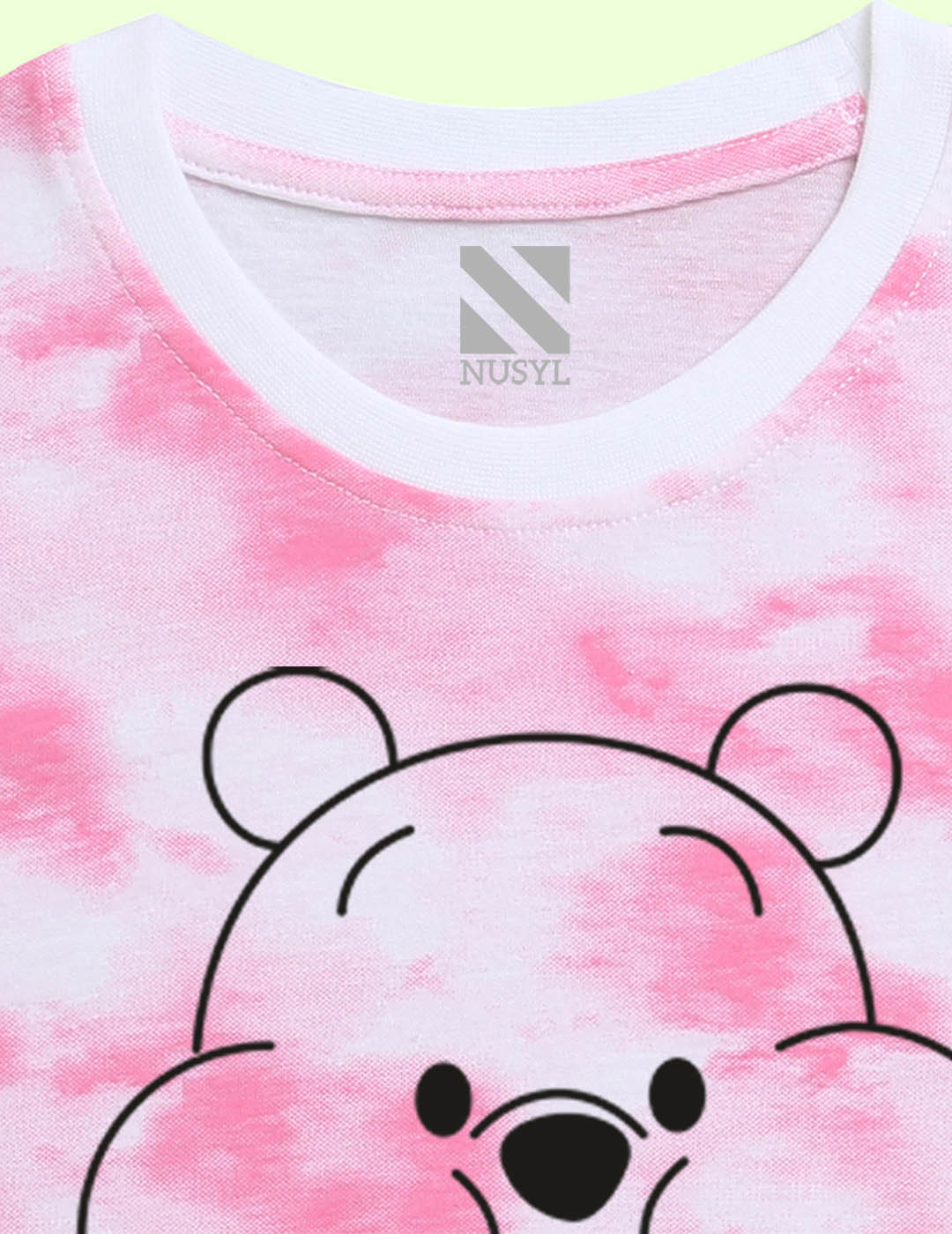 Nusyl girls pink have fun printed tie & dye tshirt.