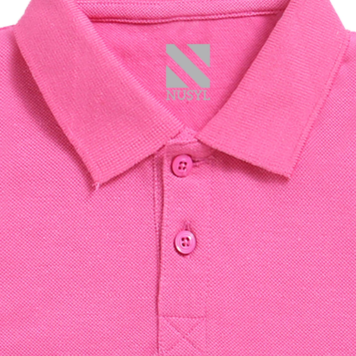 Nusyl Bear & Giraffe Printed Bubblegum Pink Infants Polo T-shirt