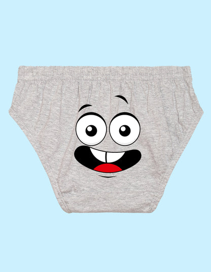 Nusyl Boys printed briefs combo-pack of 5(White,Red,Yellow,Grey,Royal blue)