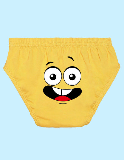 Nusyl Boys printed briefs combo-pack of 5(White,Red,Yellow,Grey,Royal blue)