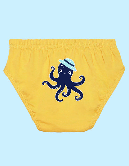 Nusyl Boys printed briefs combo-pack of 5(White,Red,Yellow,Grey,Royal blue)