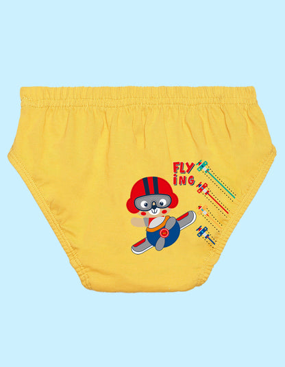 Nusyl Boys printed briefs combo-pack of 5(White,Red,Yellow,Grey,Royal blue)