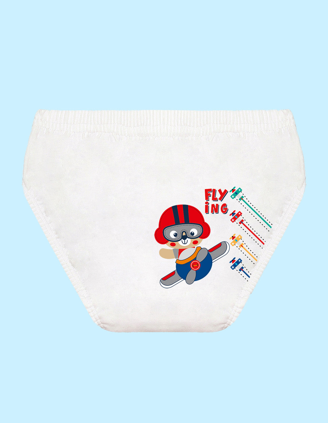 Nusyl Boys printed briefs combo-pack of 5(White,Red,Yellow,Grey,Royal blue)
