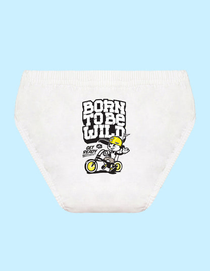Nusyl Boys printed briefs combo-pack of 5(White,Red,Yellow,Grey,Royal blue)