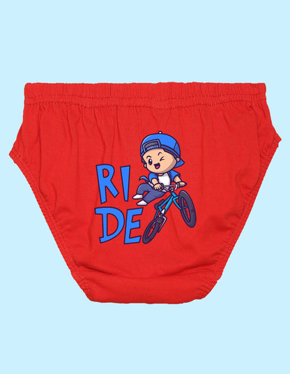 Nusyl Boys printed briefs combo-pack of 5(White,Red,Yellow,Grey,Royal blue)