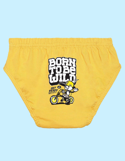 Nusyl Boys printed briefs combo-pack of 5(White,Red,Yellow,Grey,Royal blue)