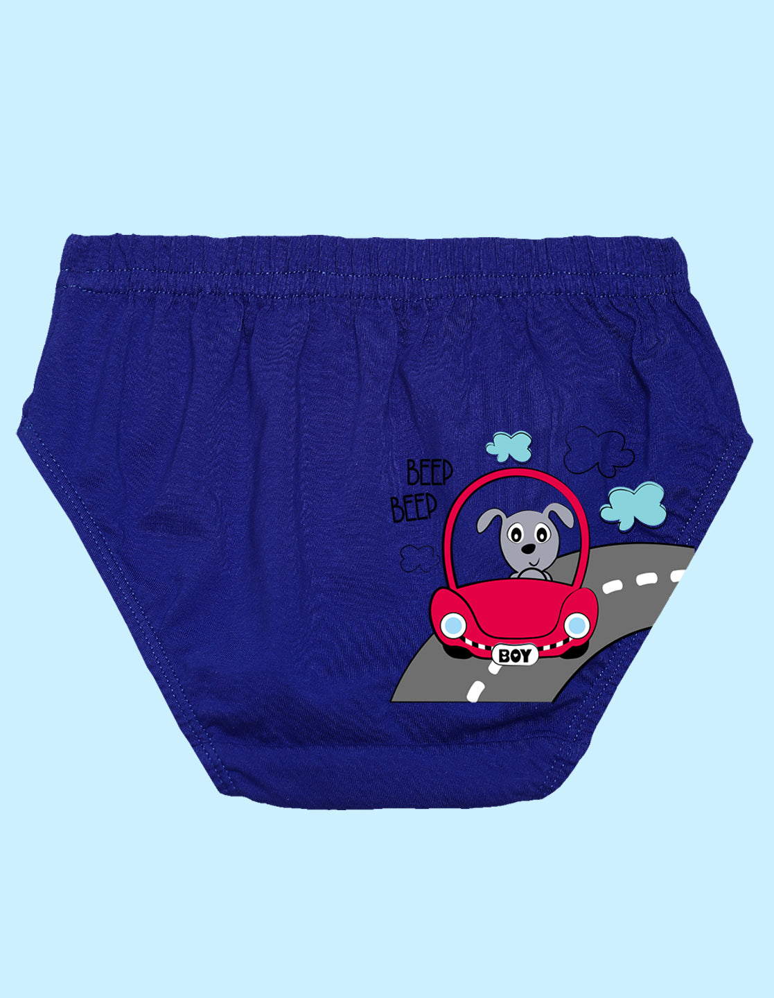 Nusyl Boys printed briefs combo-pack of 5(White,Red,Yellow,Grey,Royal blue)