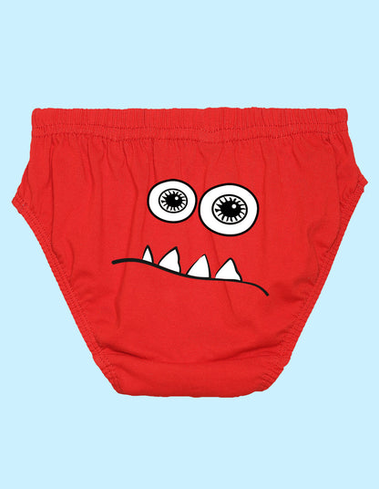 Nusyl Boys printed briefs combo-pack of 5(White,Red,Yellow,Grey,Royal blue)