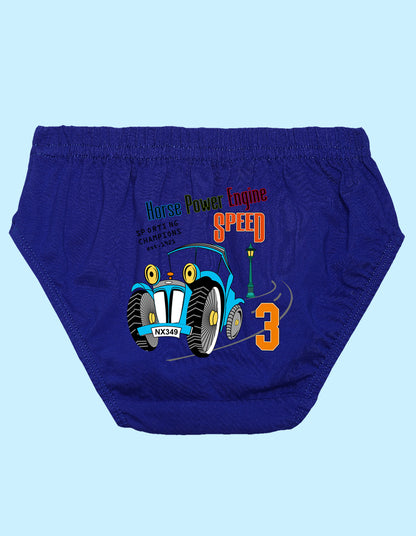 Nusyl Boys printed briefs combo-pack of 5(White,Red,Yellow,Grey,Royal blue)
