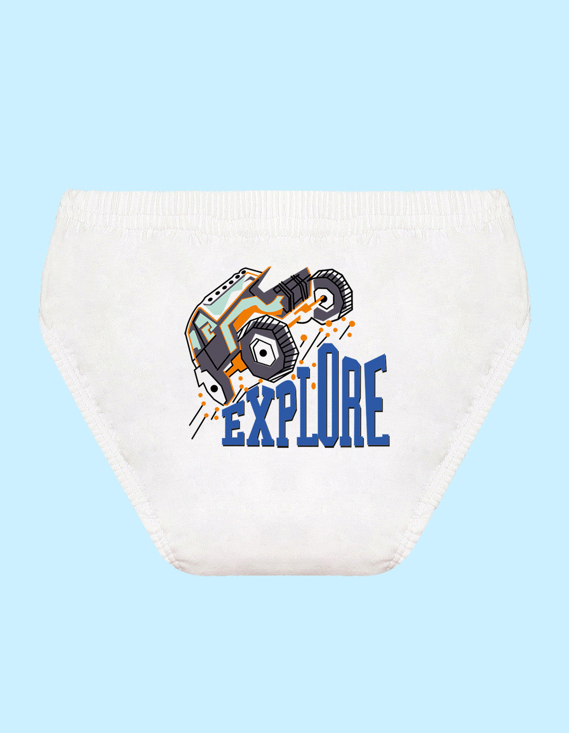 Nusyl Boys printed briefs combo-pack of 5(White,Red,Yellow,Grey,Royal blue)