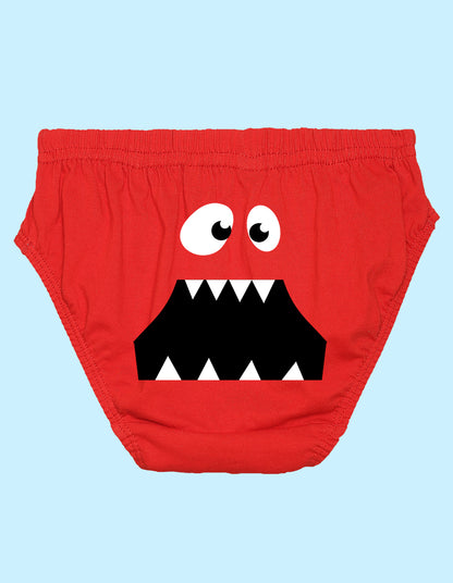 Nusyl Boys printed briefs combo-pack of 5(White,Red,Yellow,Grey,Royal blue)