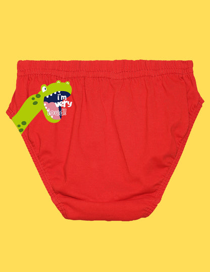 Nusyl Boys printed briefs combo-pack of 4(Grey,Red,White,Royal blue)