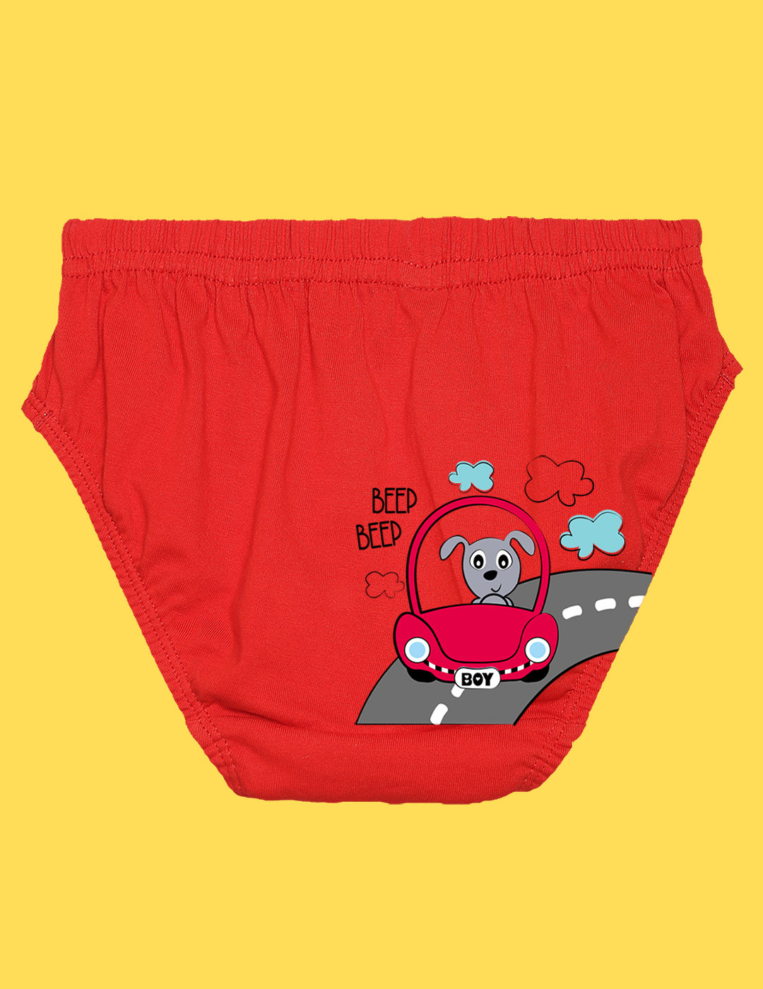 Nusyl Boys printed briefs combo-pack of 4(Grey,Red,Yellow,White)