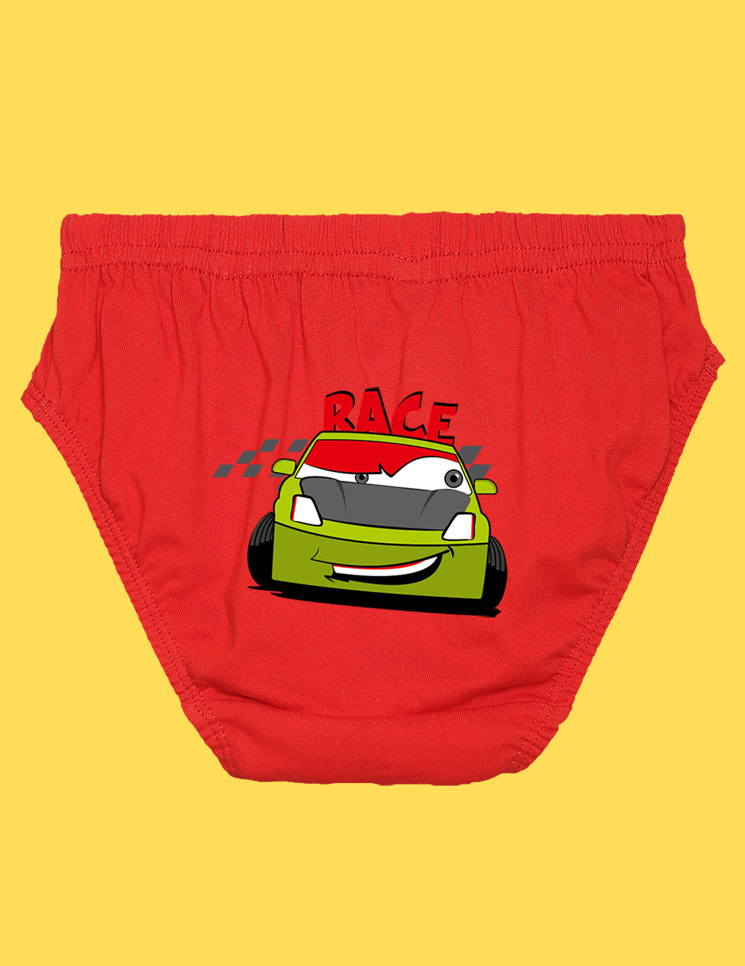 Nusyl Boys printed briefs combo-pack of 3  (Red,Yellow,Grey)