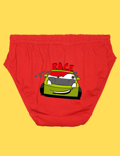 Nusyl Boys printed briefs combo-pack of 3  (Red,Yellow,Grey)